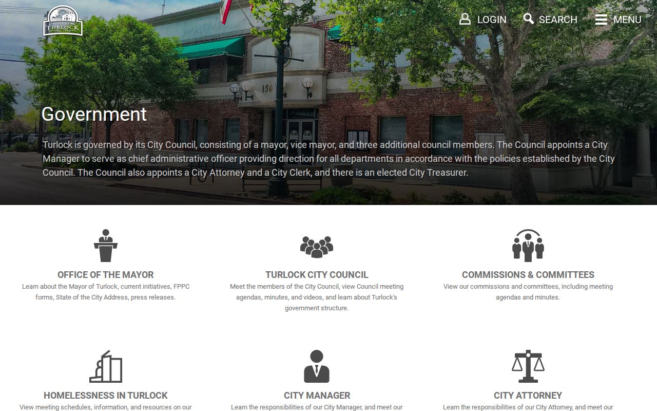 Turlock city directory city government records